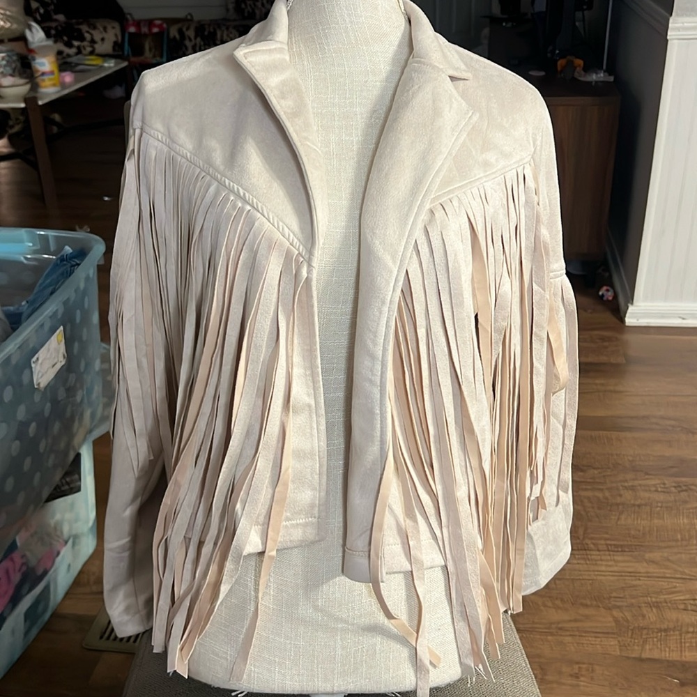 Fringe Faux Suade Jacket